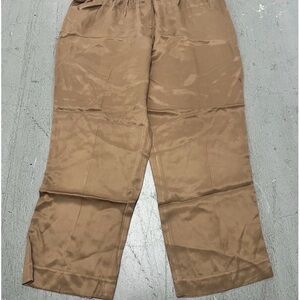 Zara Women’s gold wide leg pull on Pants size XXL